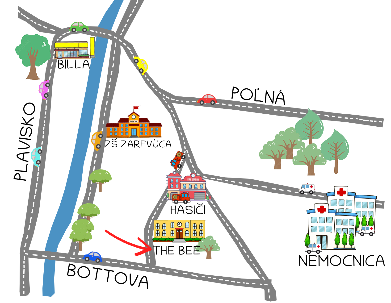 Mapa The Bee Ružomberok